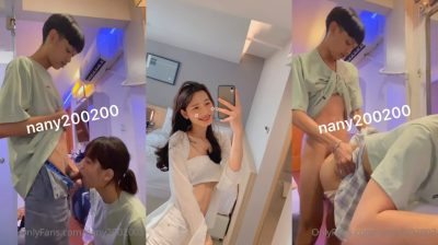 คลิปหลุด Onlyfans Nany2002003 จับควยดูดชักว่าวโมกอย่างเสียว ยืนให้ถกกระโปรงเสียบควยเย็ดตูดคาชุด ยืนซอยดากรูดน้ำควยแตกเข้าปาก