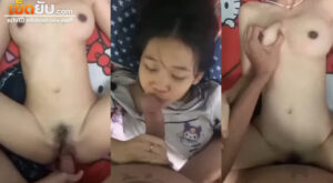 คลิปหลุดทางบ้าน วัยรุ่นไทยสายสมุนไพร เช้าๆไม่หลับไม่นอน ขอเย็ดกันก่อนให้ชื่นหัวใจ เมียสาวตัวเล็กนมใหญ่ หีเนียน เงี่ยนควยเต็มพิกัด ยอมให้กระแทกหีฟินๆจนน้ำแตก