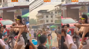 คลิปหลุด ทางบ้าน สงกรานต์สาวสวยทรงซ้อเมาได้ที่เต้นเปิดนมดโชว์ไปเลยสุดจัด